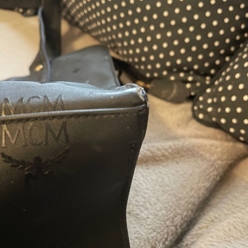MCM shoulder bag used, black, 40x23