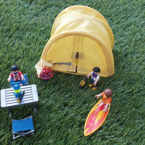 Playmobil Camping used with Fisherman, Boat and Diver