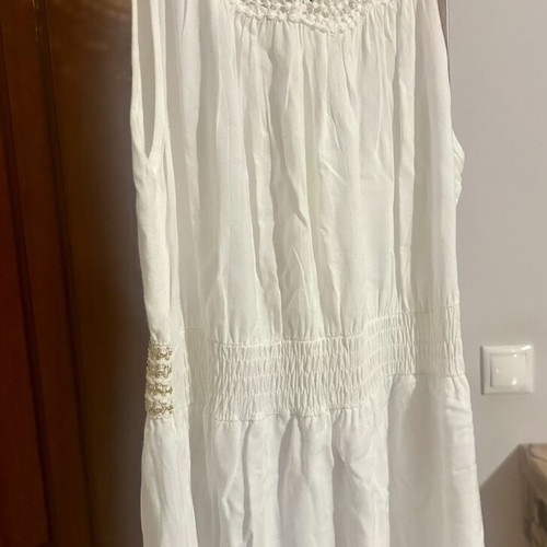 Ancient Greek dress white with gold details, like new