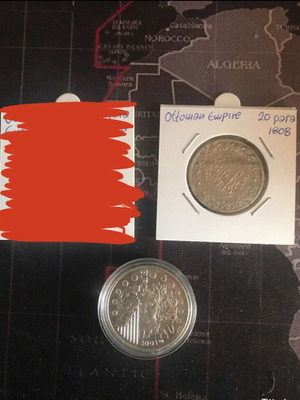 Silver coins, French commemorative and Turkish