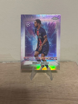 Bradley Barcola PSG Wonderkids Topps Chrome 2025 card new