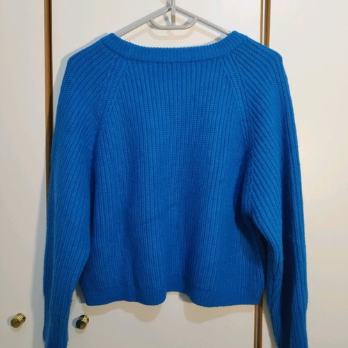 Zara knitted sweater blue like new, size XL