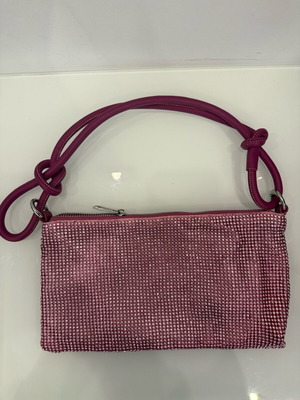 Τσάντα χειρός A To Z Greek ροζ με στρας σαν καινούργια