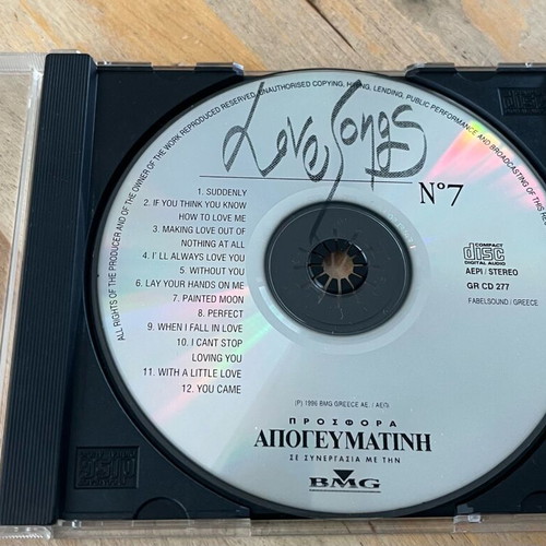 Love Songs No 7 audio CD used, blues