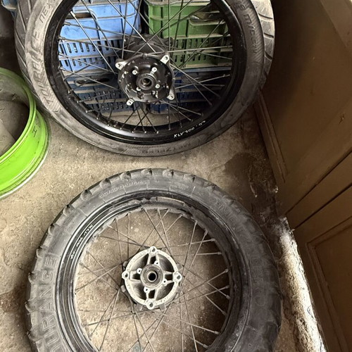 Honda XLV 700 Transalp Spoked Wheels Set used, front and rear