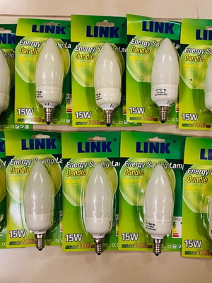 Candle light bulbs 15 watt pack of 10, new