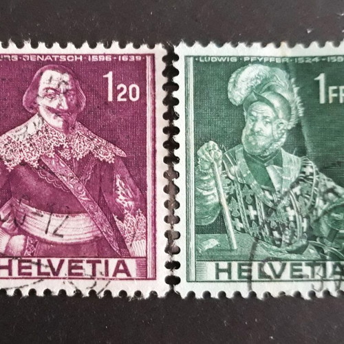 Γραμματόσημα Ελβετίας 1941 σαν καινούργια, σετ 2 τεμαχίων