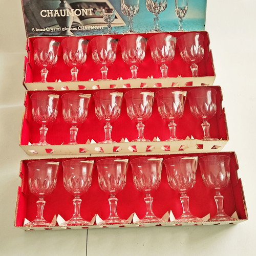 Κρυστάλλινα ποτήρια Cristal d'Arques Chaumont, 18 άθικτα, καινούργια