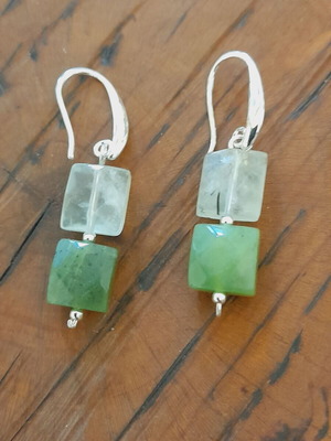 Silver earrings 925 with semi-precious stones new