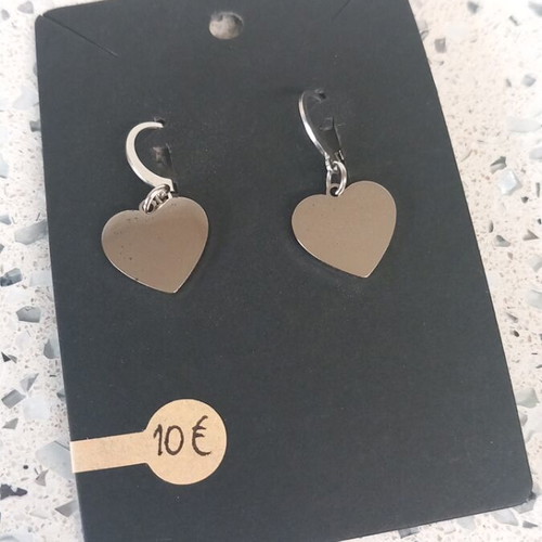 Stainless Steel Earrings new, 3cm length, silver color
