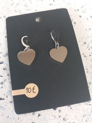 Stainless Steel Earrings new, 3cm length, silver color