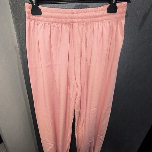 Coral Pink Jogger Pants new, elastic waist, sizes S to L