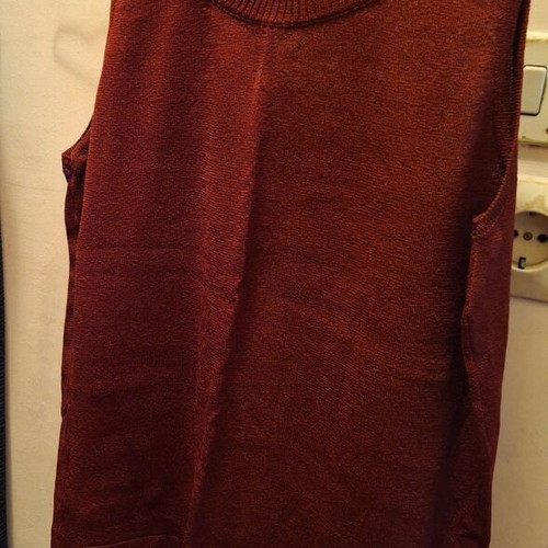 Burgundy sleeveless crystallized blouse medium like new