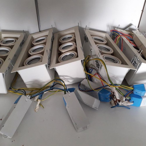 Ceiling lights triple used, pack of 10, professional lighting