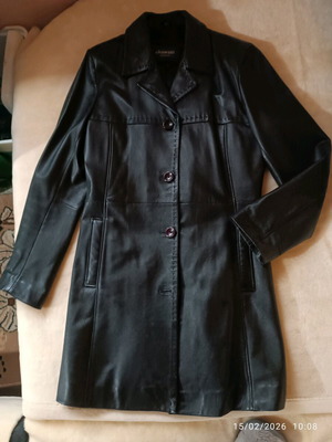 Element black faux leather coat like new, size L