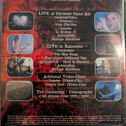 The Gathering In Motion DVD like new, metal