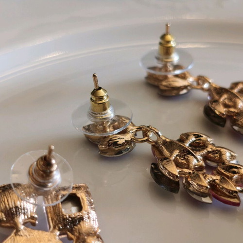 Statement earrings bundle new from gold-plated brass