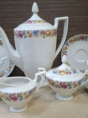 Vintage Bavaria porcelain tea and coffee set, new