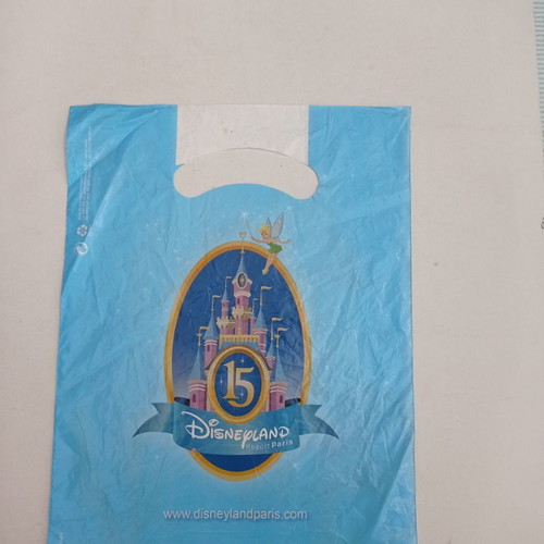 Disneyland Paris plastic packaging bags small blue used 2 pcs