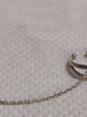 Earring new for one ear, silver