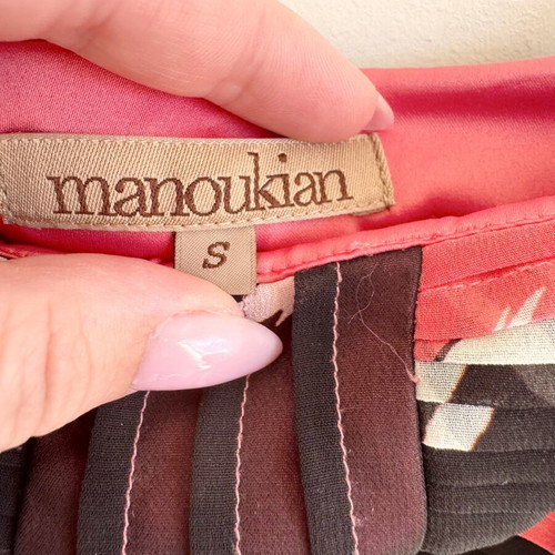 Alain Manoukian Y2K Strapless Spaghetti Straps Cocktail Dress S Pink Black