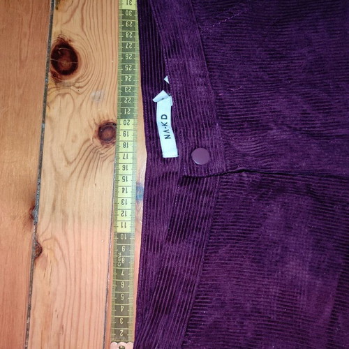 NA-KD Burgundy Plum Corduroy Pants Like New