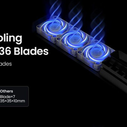 KIWIHOME Cooling Fan for PS5 Pro with 4 Fans and USB 3.0 Port