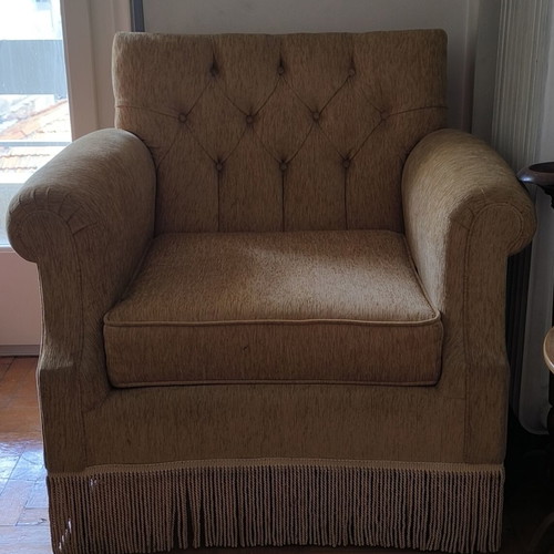 Living room set with new upholstery, like new