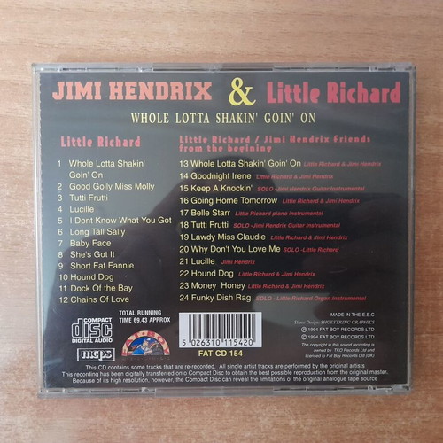 Jimi Hendrix & Little Richard Whole Lotta Shakin' Goin' On CD, rock