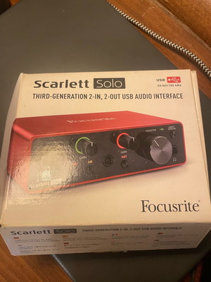 Focusrite Scarlett Solo ηχητική κάρτα σαν καινούργιο