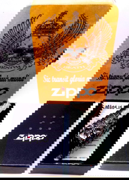 ZIPPO Sic Transit Gloria Mundi", se xilini thiki. neos. apoklistikos.