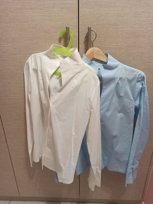 NaraCamicie shirts new, white and turquoise, size S