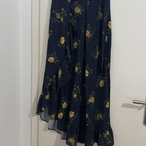 Paranoia long skirt with flowers and ruffles new, multicolor, size L