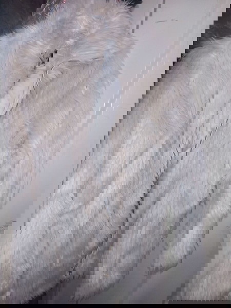 Forever 21 Faux Fur Coat Jacket Large Cream Γυναικείο Γούνινο Παλτό Μπουφάν Πανοφώρι Μπεζ Κρεμ