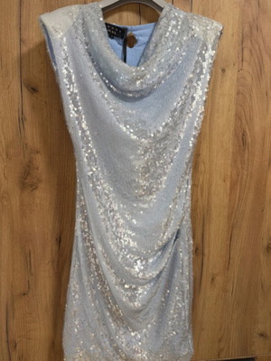 Lynne soft light blue dress with sequins