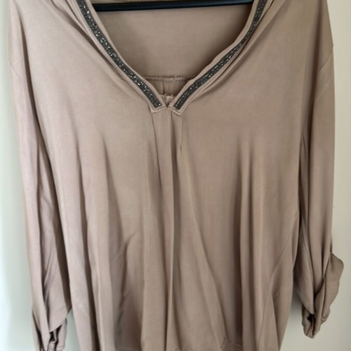 Shirts used in camel color, size small