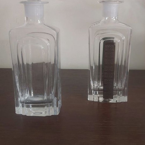 Crystal bottles new with silver coating