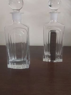 Crystal bottles new with silver coating