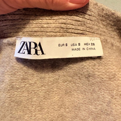 Zara cardigan used, warm, grey, loose fit, size S