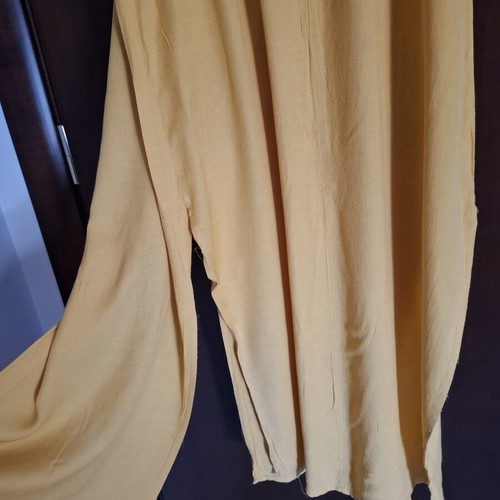 Only linen summer dress used, yellow, size M