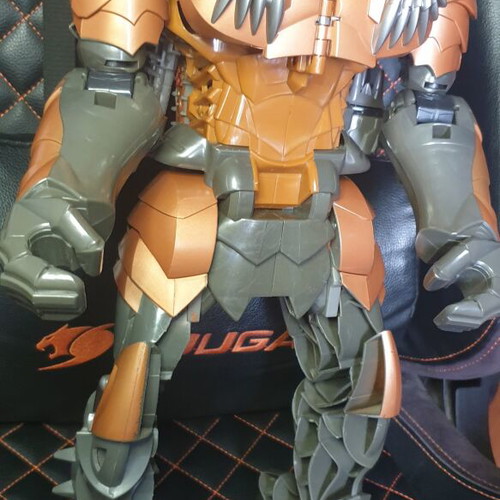 Grimlock Transformers movie figure 50cm used with Optimus mini figure