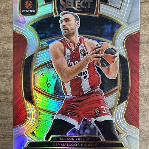 2025-26 Panini Select Euroleague Basketball Nikola Milutinov Silver card like new