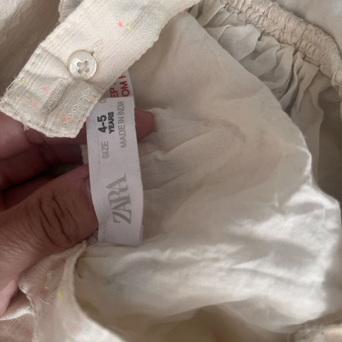 Zara dress size 110 like new, beige and pink