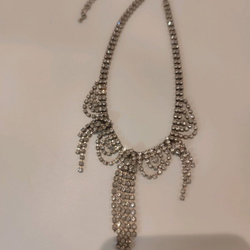 Necklace impressive used, silver