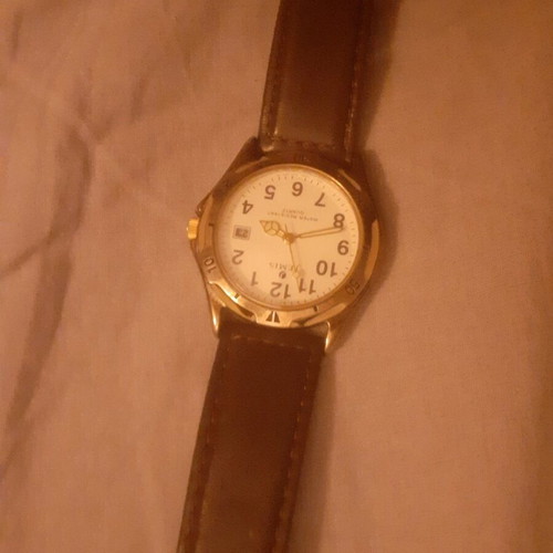 Jemis men's watch like new, waterproof, leather strap