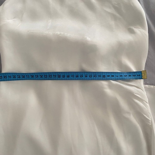Zara white satin dress used, size small with slit