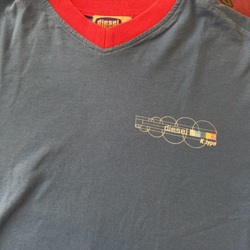 Diesel vintage top used, blue and red
