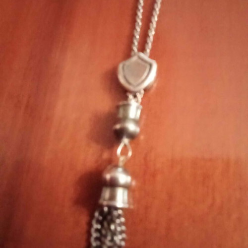 Worry beads used with silver chain and silver vintage tassel