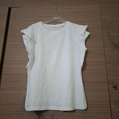 OVS Girls White Girl's Blouse With Ruffle Like New