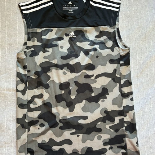 Adidas Climalite Camo Tank Top, grey black, size small